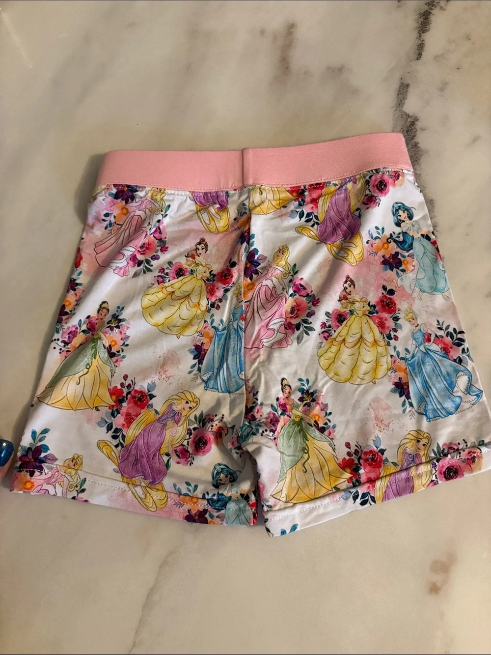 Disney Princess Floral Short Pajama Set - Pink, Yellow, Blue, Green
